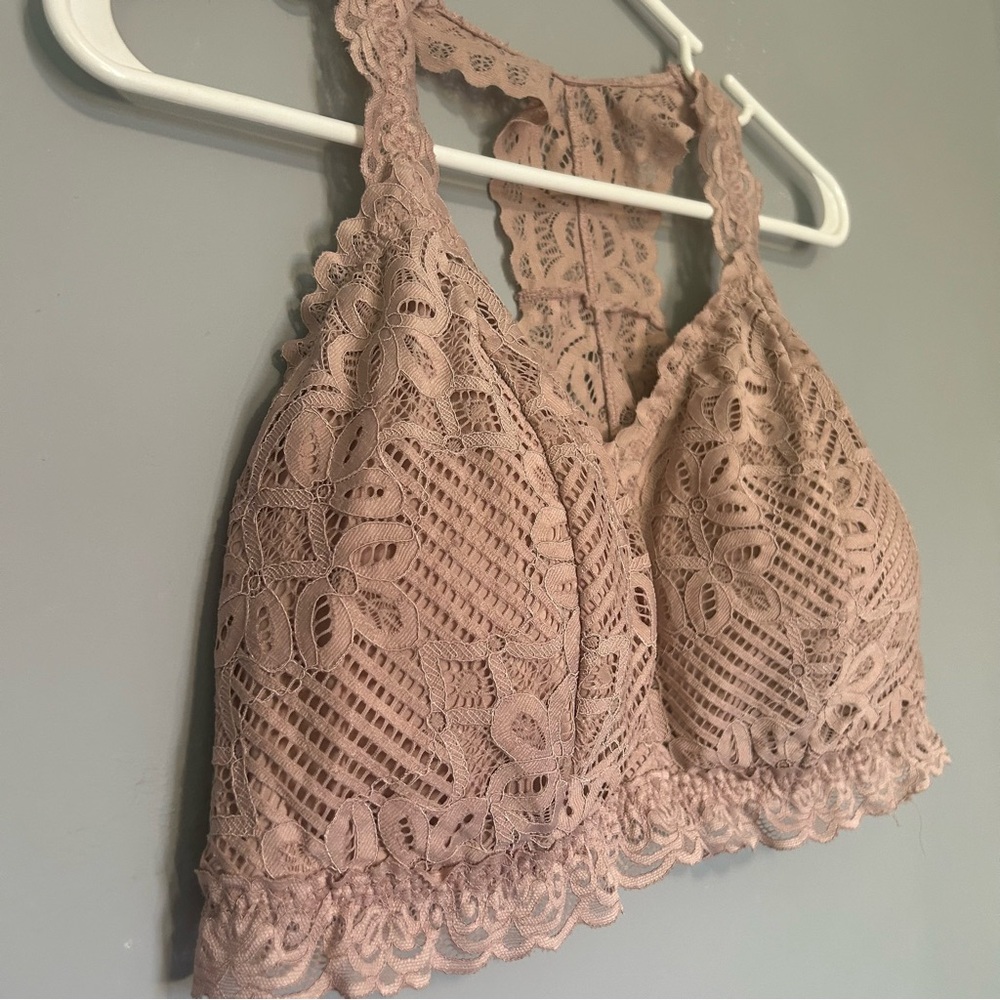 Maurices Mauve Lace razorback Bra bralette Intimates